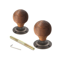 Thumbnail for Rosewood Matt Antique Beehive Door Knob Pair