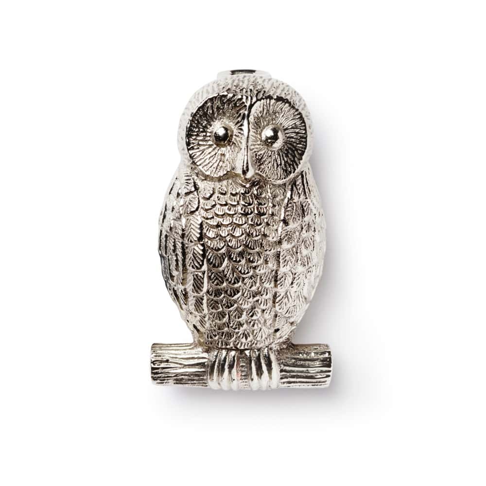 Polished Nickel Owl Door Knocker