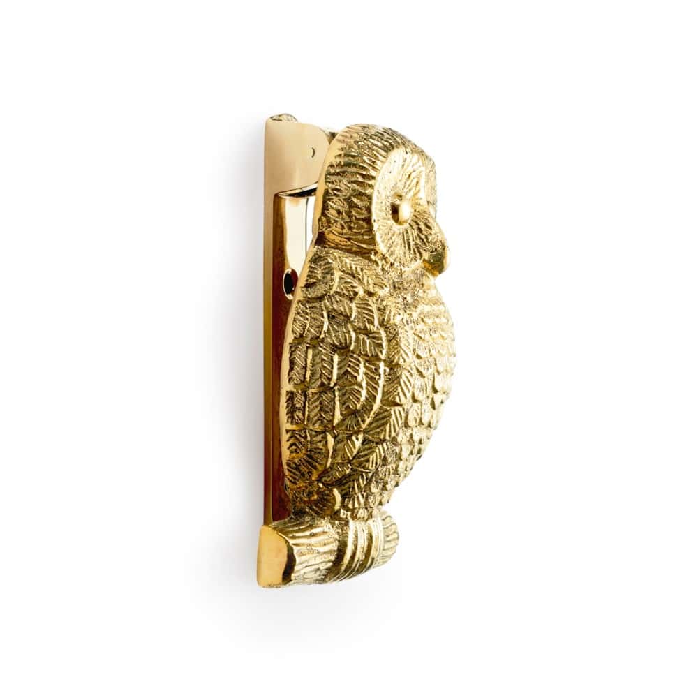 Polished Brass Owl Door Knocker