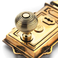 Thumbnail for Aged Brass Davenport Rim Lock Aged Brass Beehive Knobs