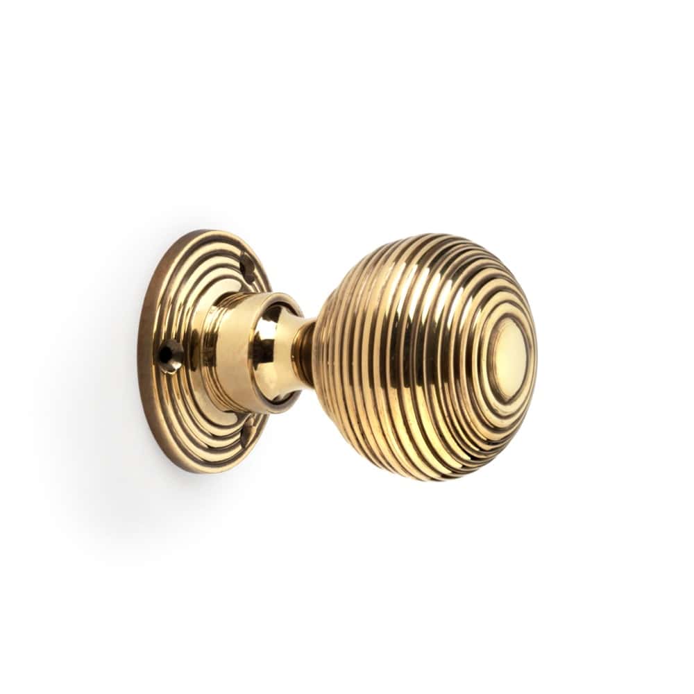 Aged Brass Davenport Rim Lock Aged Brass Beehive Knobs