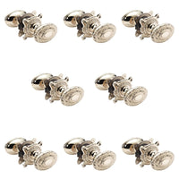 Thumbnail for 8 Pairs Of Polished Nickel Ornate Floral Door Knobs