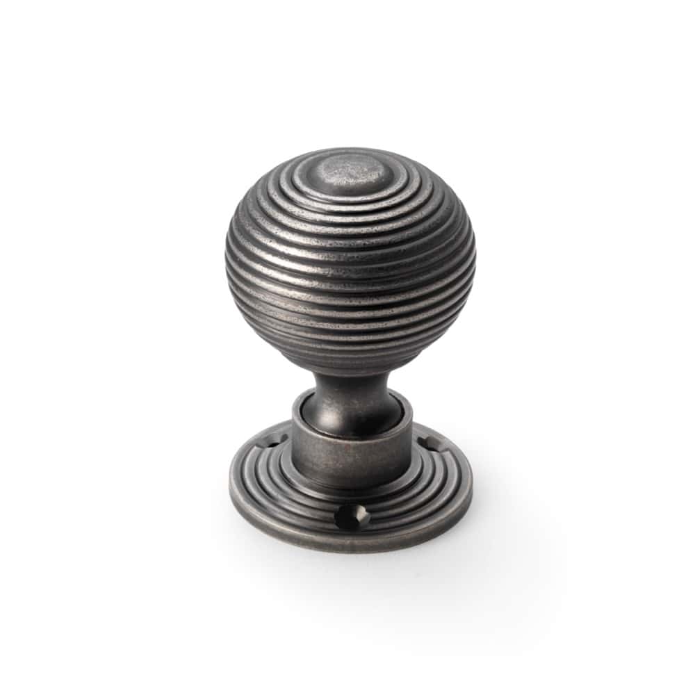 Pewter Hollow Beehive Door Knobs