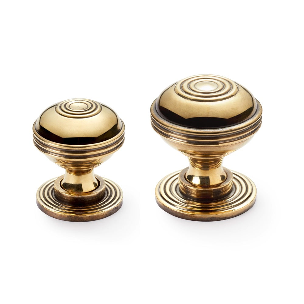 Small Aged Brass Bloxwich Cupboard Knob