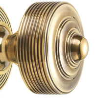 Thumbnail for Aged Brass Reeded Centre Door Knob