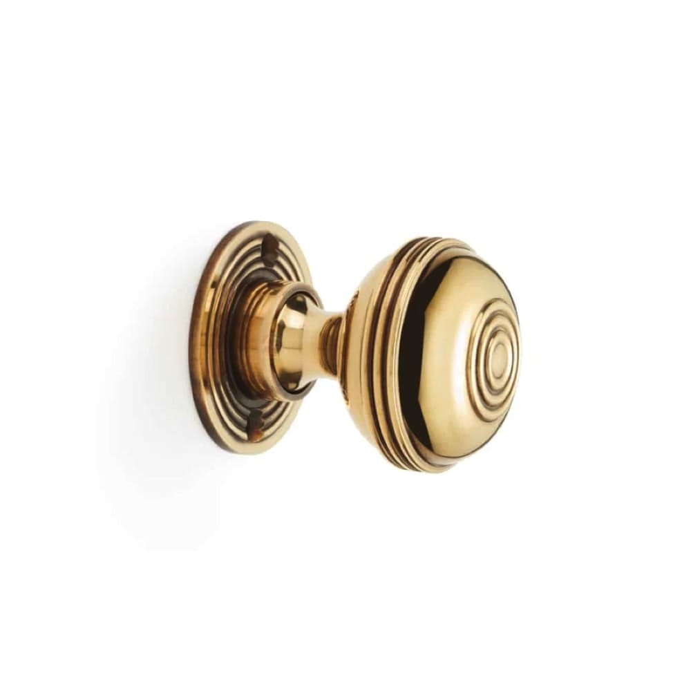 Antique Brass Flanged Rim Lock Aged Brass Bloxwich Door Knobs