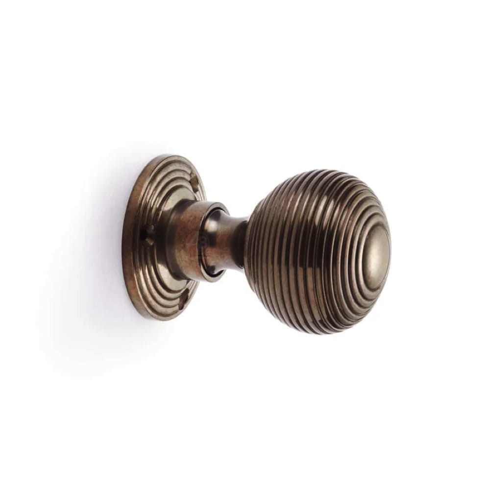 Antique Brass Narrow Rim Lock Hollow Antique Beehive Door Knobs