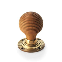 Thumbnail for Antique Brass Narrow Rim Lock Teak Aged Brass Beehive Door Knobs