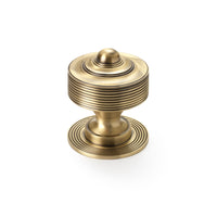 Thumbnail for Antique Brass Reeded Centre Door Knob