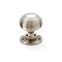 Thumbnail for Black Brass Flanged Rim Lock Heavy Polished Nickel Beehive Door Knobs