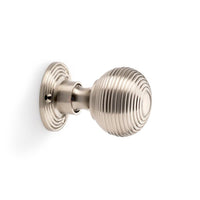 Thumbnail for Black Brass Flanged Rim Lock Hollow Satin Nickel Beehive Door Knobs