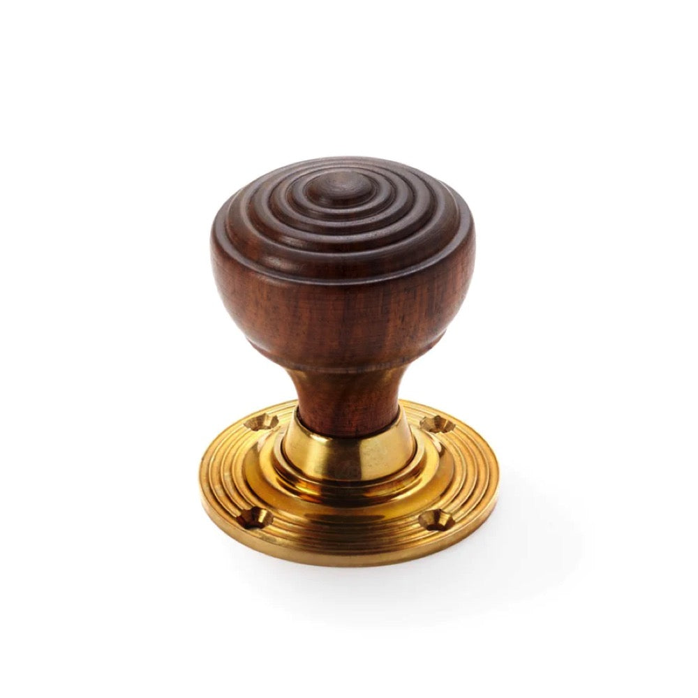 Black Brass Flanged Rim Lock Rosewood Polished Brass Ringed Door Knobs