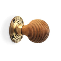 Thumbnail for Black Brass Flanged Rim Lock Teak Aged Brass Beehive Door Knobs