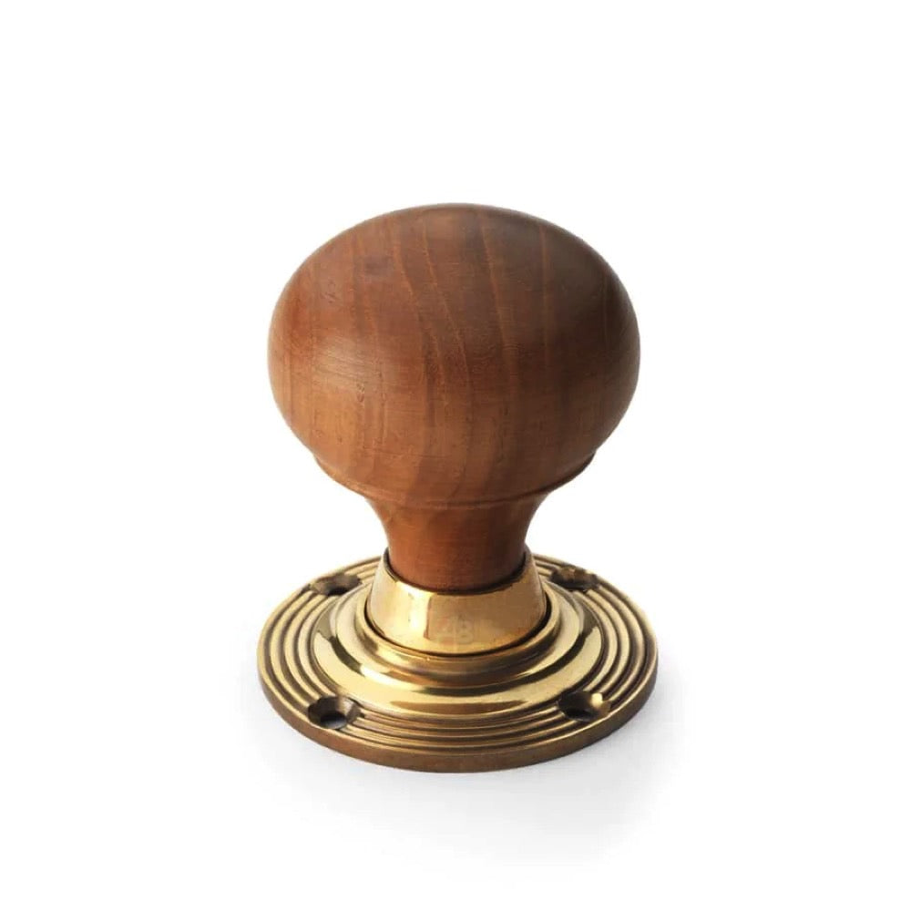 Black Brass Flanged Rim Lock Teak Aged Brass Bun Door Knobs