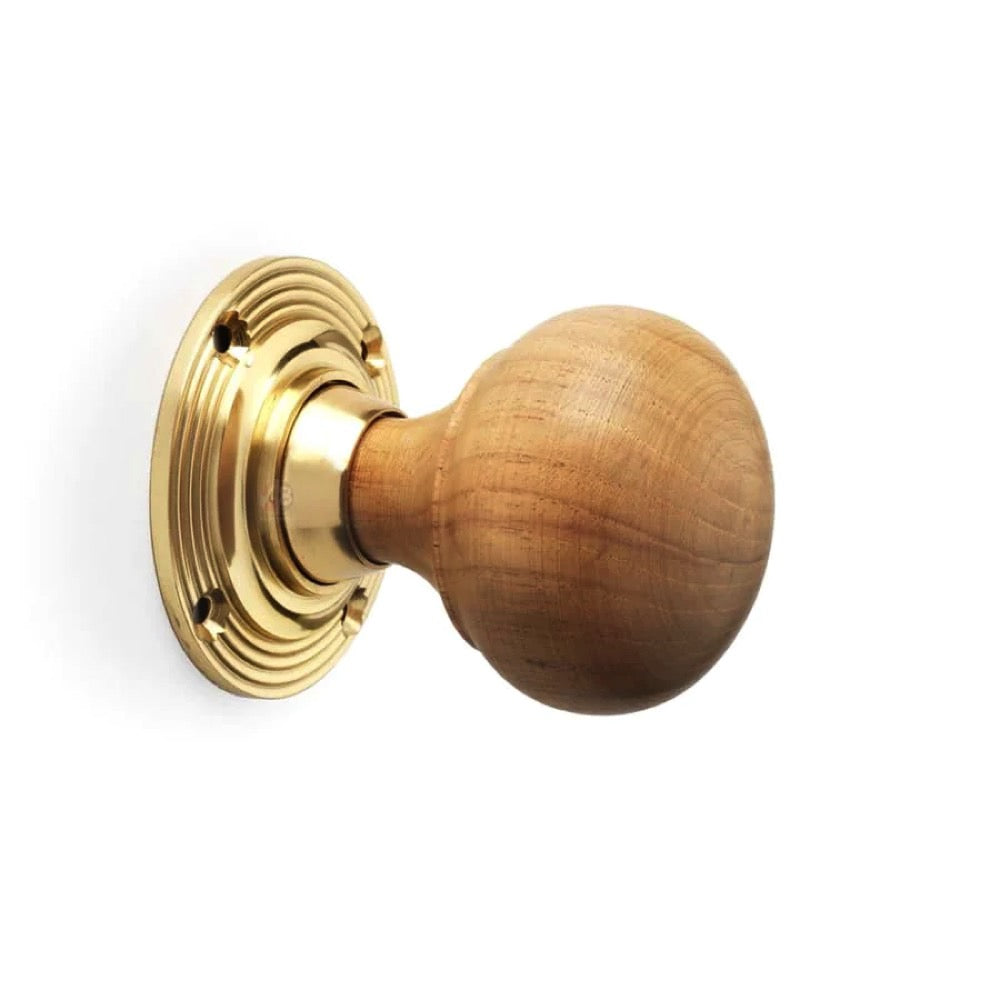 Black Brass Flanged Rim Lock Teak Polished Brass Bun Door Knobs