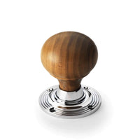 Thumbnail for Black Brass Flanged Rim Lock Teak Polished Chrome Bun Door Knobs