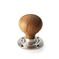 Thumbnail for Black Brass Flanged Rim Lock Teak Polished Nickel Bun Door Knobs