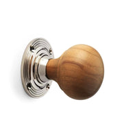 Thumbnail for Black Brass Flanged Rim Lock Teak Polished Nickel Bun Door Knobs