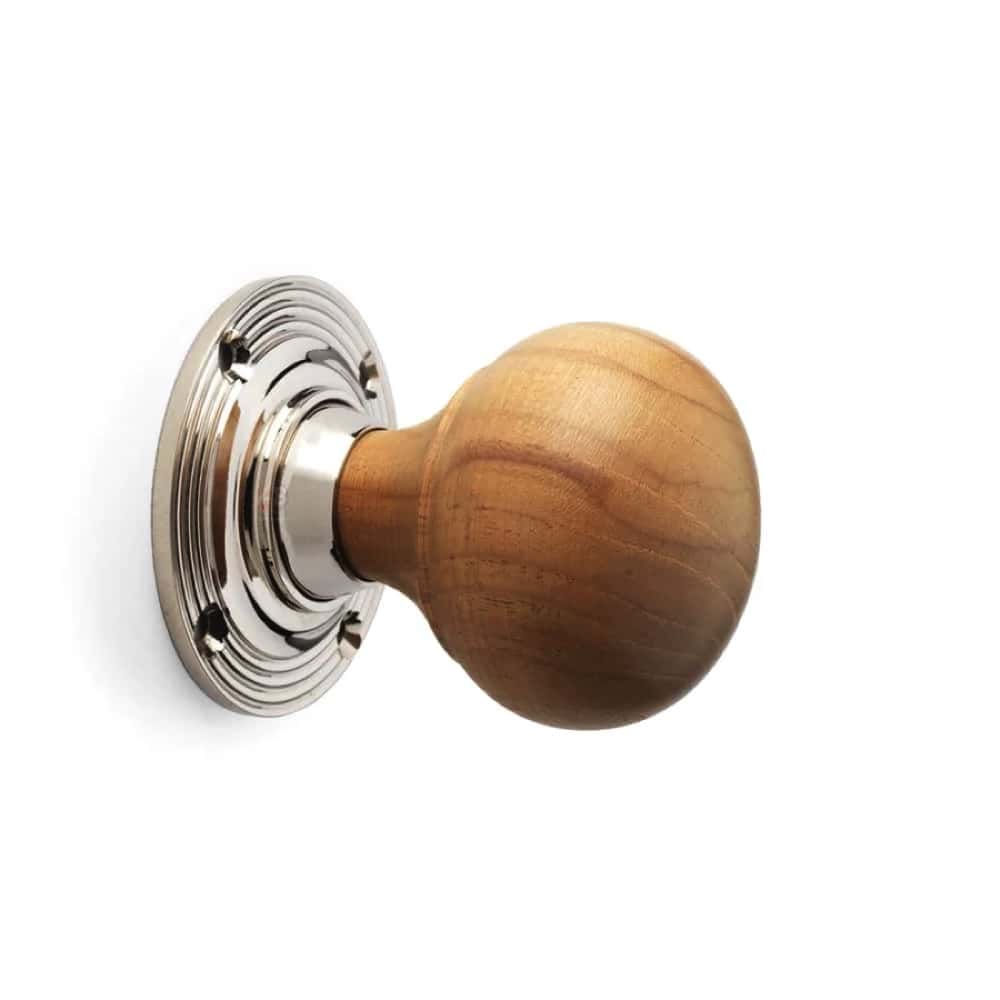 Black Brass Olde Victorian Rim Lock Teak Polished Nickel Bun Door Knobs