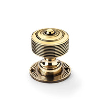 Thumbnail for Black Brass Rim Latch Lock Aged Brass Reeded Door Knobs