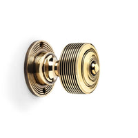 Thumbnail for Black Brass Rim Latch Lock Aged Brass Reeded Door Knobs