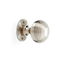 Thumbnail for Black Brass Rim Latch Lock Heavy Polished Nickel Beehive Door Knobs