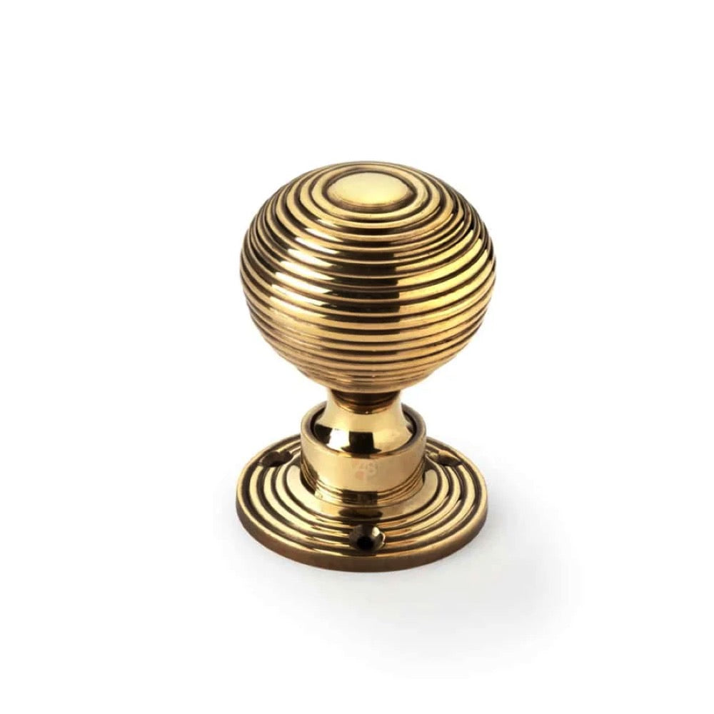 Black Brass Rim Latch Lock Hollow Aged Brass Beehive Door Knobs