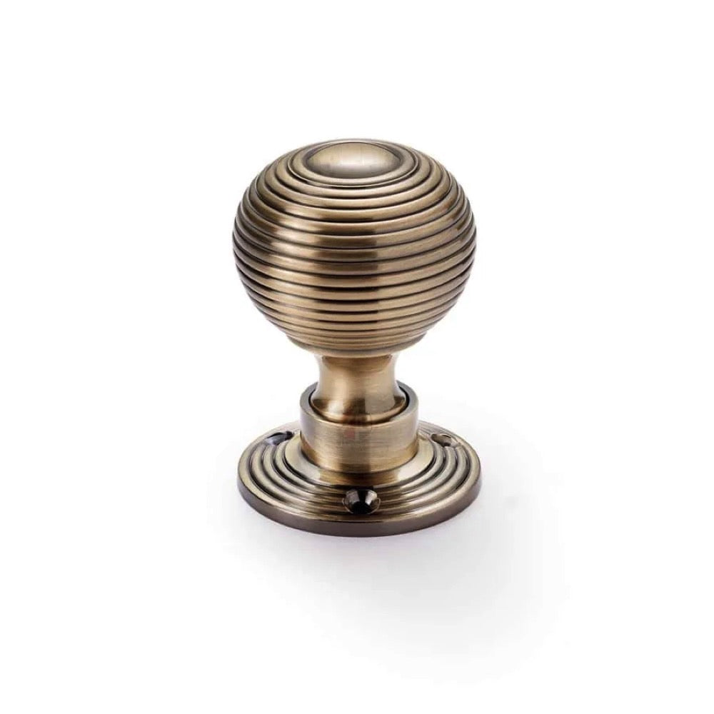 Black Brass Rim Latch Lock Hollow Antique Brass Beehive Door Knobs