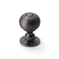 Thumbnail for Black Brass Rim Latch Lock Hollow Pewter Beehive Door Knobs