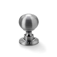 Thumbnail for Black Brass Rim Latch Lock Hollow Satin Chrome Beehive Door Knobs