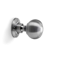 Thumbnail for Black Brass Rim Latch Lock Hollow Satin Chrome Beehive Door Knobs