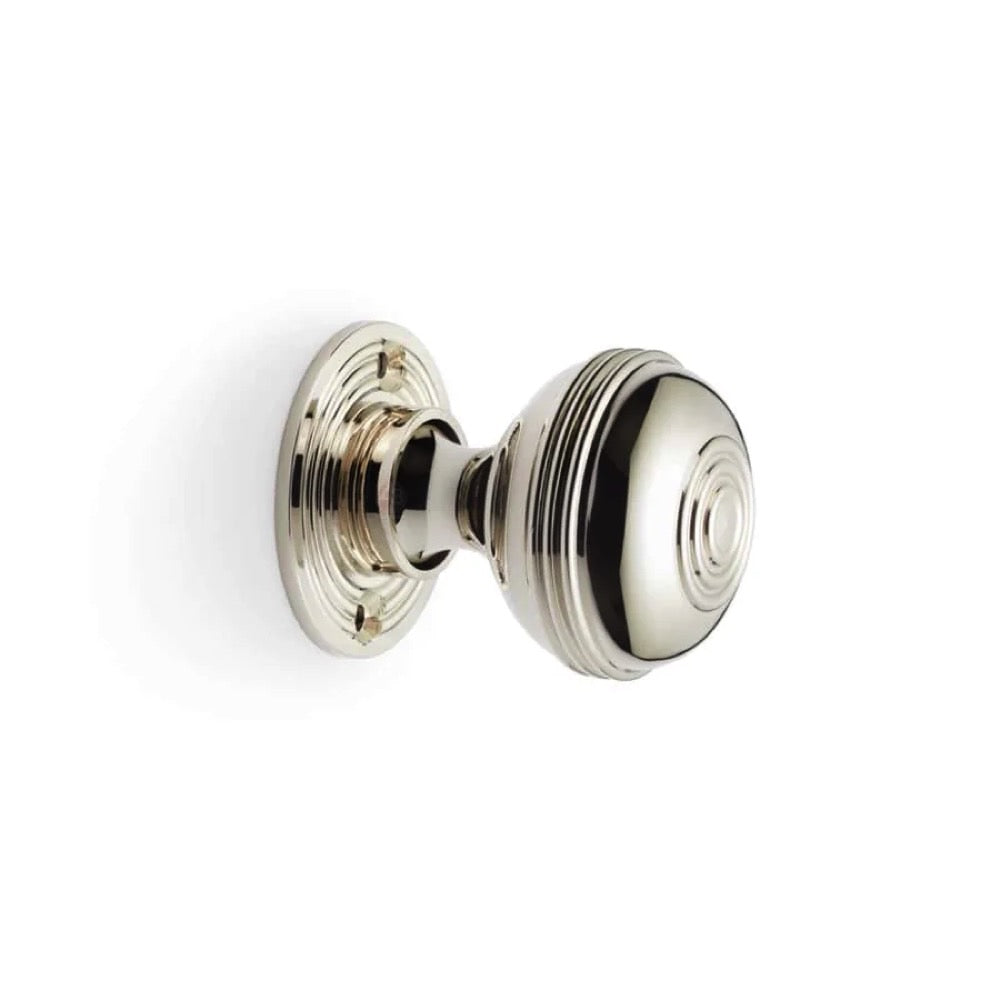 Black Brass Rim Latch Lock Polished Nickel Bloxwich Door Knobs