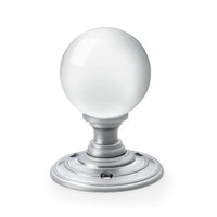 Thumbnail for Clear Glass Ball Mortice Door Knobs Satin Chrome