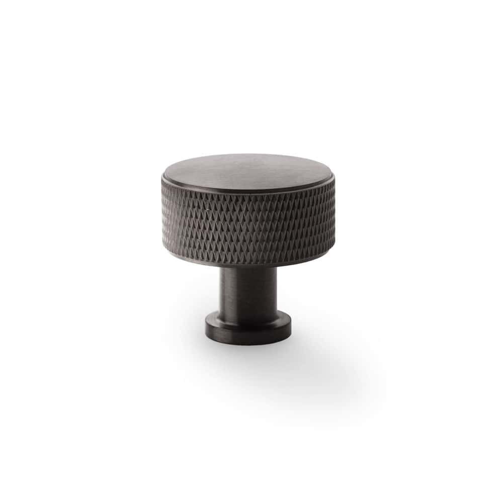 Large Dark Bronze Knurled Cupboard Knob