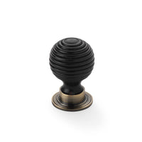 Thumbnail for Large Ebonised Antique Brass Beehive Cupboard Knob