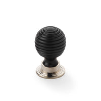 Thumbnail for Large Ebonised Polished Nickel Beehive Cupboard Knob