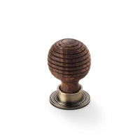 Thumbnail for Large Rosewood Antique Brass Beehive Cupboard Knob