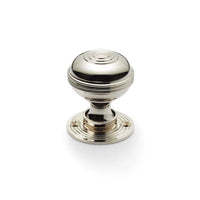 Thumbnail for Large Victorian Gothic Rim Lock Polished Nickel Bloxwich Door Knobs