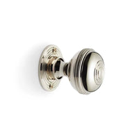 Thumbnail for Large Victorian Gothic Rim Lock Polished Nickel Bloxwich Door Knobs