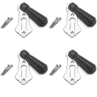 Thumbnail for Pack of 4 Ebonised Polished Chrome Beehive Escutcheons