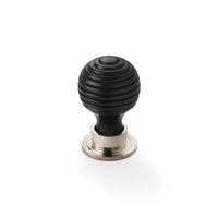 Thumbnail for Ebonised polished nickel small beehive cupboard door knob