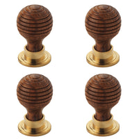 Thumbnail for Pack of 4 small rosewood beehive cupboard door knobs