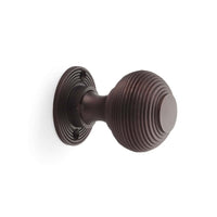 Thumbnail for Pewter Cast Iron Cromwell Rim Lock Heavy Aged Bronze Beehive Door Knobs