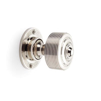 Thumbnail for Pewter Cast Iron Cromwell Rim Lock Reeded Polished Nickel Door Knobs