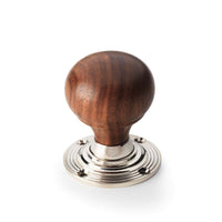 Thumbnail for Pewter Cast Iron Cromwell Rim Lock Rosewood Polished Nickel Bun Door Knobs