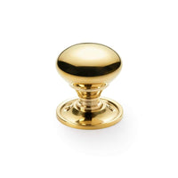 Thumbnail for Pewter Cast Iron Regency Rim Lock 50mm Polished Brass Mushroom Door Knobs