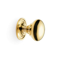 Thumbnail for Pewter Cast Iron Regency Rim Lock 50mm Polished Brass Mushroom Door Knobs