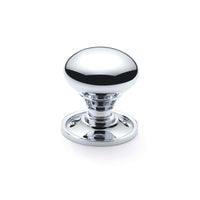 Thumbnail for Pewter Cast Iron Regency Rim Lock 50mm Polished Chrome Mushroom Door Knobs