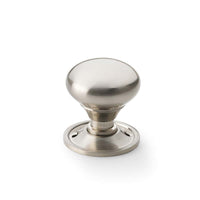 Thumbnail for Pewter Cast Iron Regency Rim Lock 50mm Satin Nickel Mushroom Door Knobs