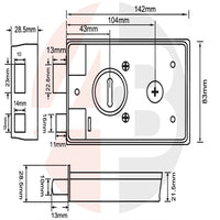 Thumbnail for Pewter Narrow Rim Lock